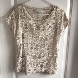 Cotton and nylon lace blouse
